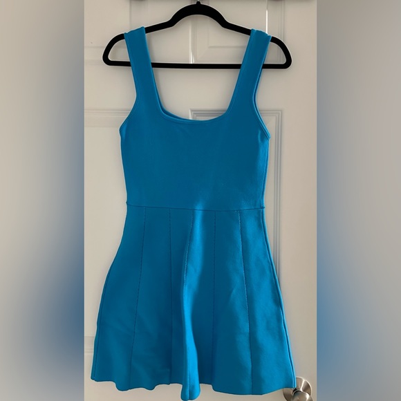 Zara Dresses & Skirts - Zara Bright Turquoise Blue Mini Dress
